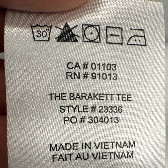 NWT‎ Men's ROBERT BARAKETT Georgia Crew-Neck T-Shirt White | Size XXL - Picture 14 of 14